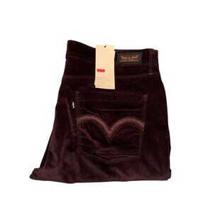 NWT Levis Faux Velvet Pants Plus Size Womens 16M 31 Mid Rise Skinny Leg Slim Fit